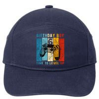 6 Year Old Birthday Boy 6 Time To Level Up 6th Birthday Boy 7-Panel Snapback Hat