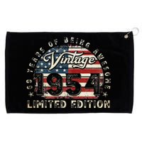 69 Year Old Gifts Vintage 1954 American Flag 69th Birthday Grommeted Golf Towel