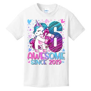 6 Year Old Unicorn Gift For Girl 6th Birthday Girl Party Kids T-Shirt