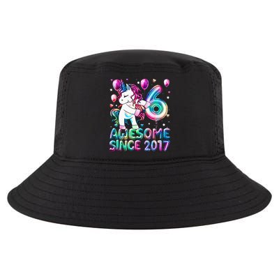 6 Years Old Unicorn Flossing 6th Birthday Girl Unicorn Party Cool Comfort Performance Bucket Hat