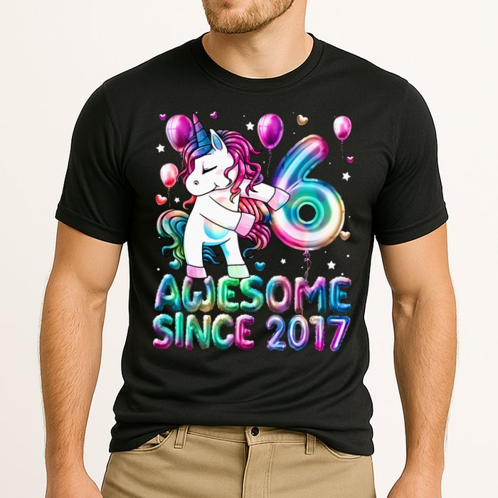 6 Years Old Unicorn Flossing 6th Birthday Girl Unicorn Party Performance Shirt
