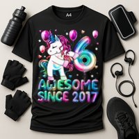 6 Years Old Unicorn Flossing 6th Birthday Girl Unicorn Party Performance Shirt