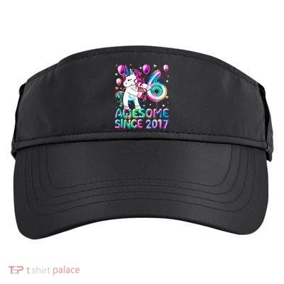 6 Years Old Unicorn Flossing 6th Birthday Girl Unicorn Party Adult Drive Performance Visor