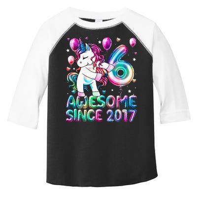 6 Years Old Unicorn Flossing 6th Birthday Girl Unicorn Party Toddler Fine Jersey T-Shirt