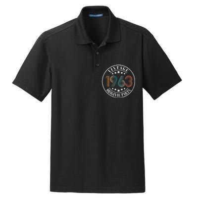 60 Years Old 60th Birthday Women Vintage 1963 Dry Zone Grid Polo