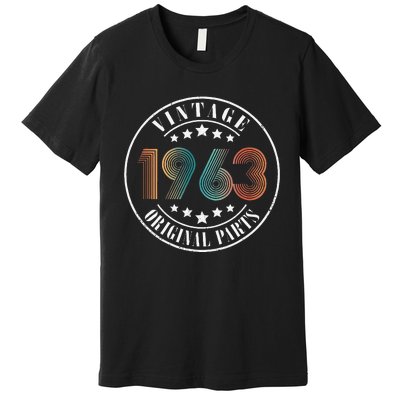 60 Years Old 60th Birthday Women Vintage 1963 Premium T-Shirt