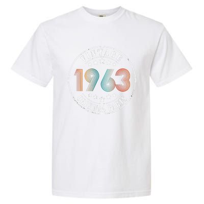 60 Years Old 60th Birthday Women Vintage 1963 Garment-Dyed Heavyweight T-Shirt