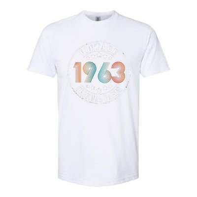 60 Years Old 60th Birthday Women Vintage 1963 Softstyle CVC T-Shirt