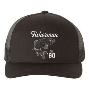 63 Year Old Trout Fisherman Fishing 1960 63rd Birthday Yupoong Adult 5-Panel Trucker Hat