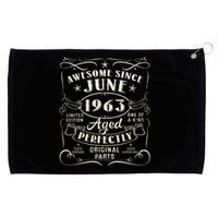 60 Year Old Awesome Since June 1963 60th Birthday Grommeted Golf Towel