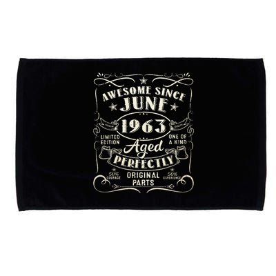 60 Year Old Awesome Since June 1963 60th Birthday Microfiber Hand Towel