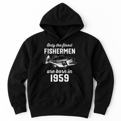 64 Year Old Fisherman Fishing 1959 64th Birthday Hoodie