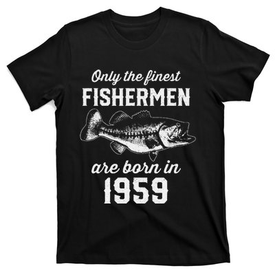 64 Year Old Fisherman Fishing 1959 64th Birthday T-Shirt