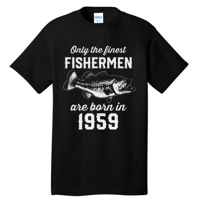 64 Year Old Fisherman Fishing 1959 64th Birthday Tall T-Shirt