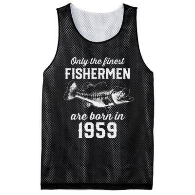 64 Year Old Fisherman Fishing 1959 64th Birthday Mesh Reversible Basketball Jersey Tank