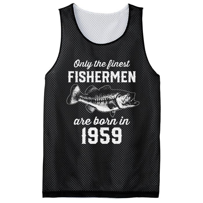 64 Year Old Fisherman Fishing 1959 64th Birthday Mesh Reversible Basketball Jersey Tank