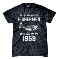 64 Year Old Fisherman Fishing 1959 64th Birthday Tie-Dye T-Shirt