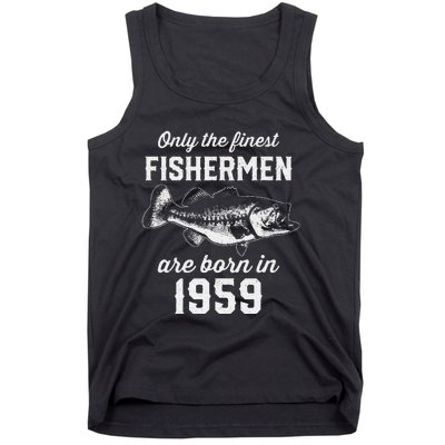 64 Year Old Fisherman Fishing 1959 64th Birthday Tank Top