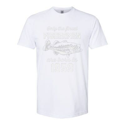 64 Year Old Fisherman Fishing 1959 64th Birthday Softstyle CVC T-Shirt