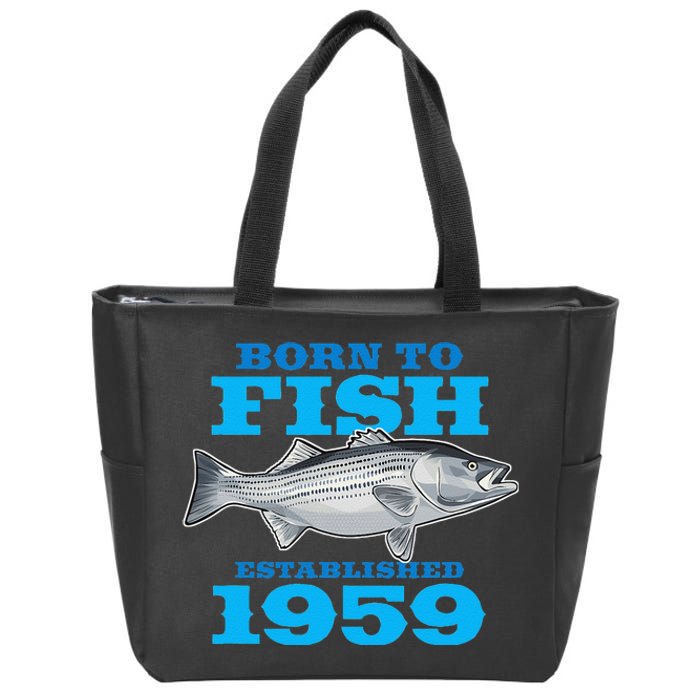 64 Year Old Fishing Fisherman 1959 64th Birthday Zip Tote Bag