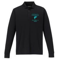 64 Years Old Fisherman Born In 1959 64th Birthday Performance Long Sleeve Polo