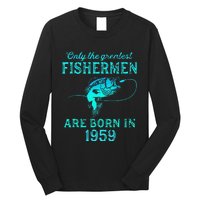 64 Years Old Fisherman Born In 1959 64th Birthday Long Sleeve Shirt