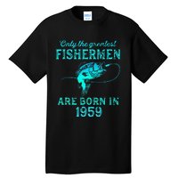 64 Years Old Fisherman Born In 1959 64th Birthday Tall T-Shirt