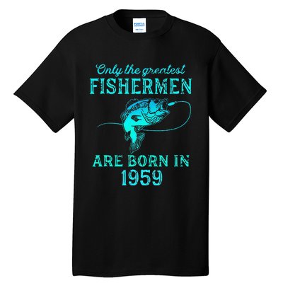 64 Years Old Fisherman Born In 1959 64th Birthday Tall T-Shirt