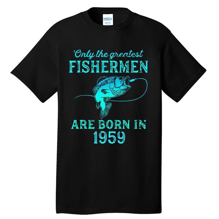 64 Years Old Fisherman Born In 1959 64th Birthday Tall T-Shirt