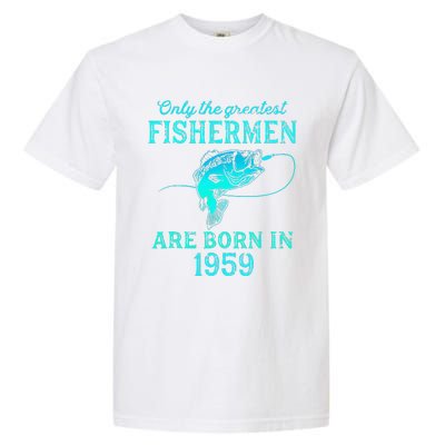 64 Years Old Fisherman Born In 1959 64th Birthday Garment-Dyed Heavyweight T-Shirt