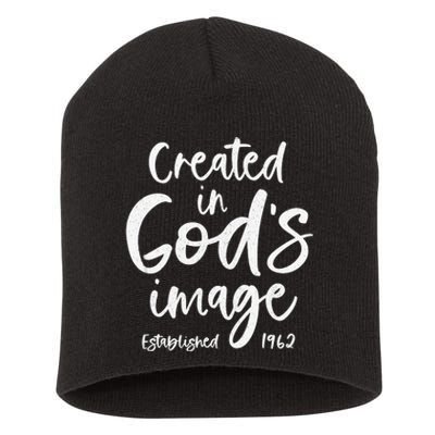 61 Year Old Christian: Jesus 1962 61st Birthday Short Acrylic Beanie