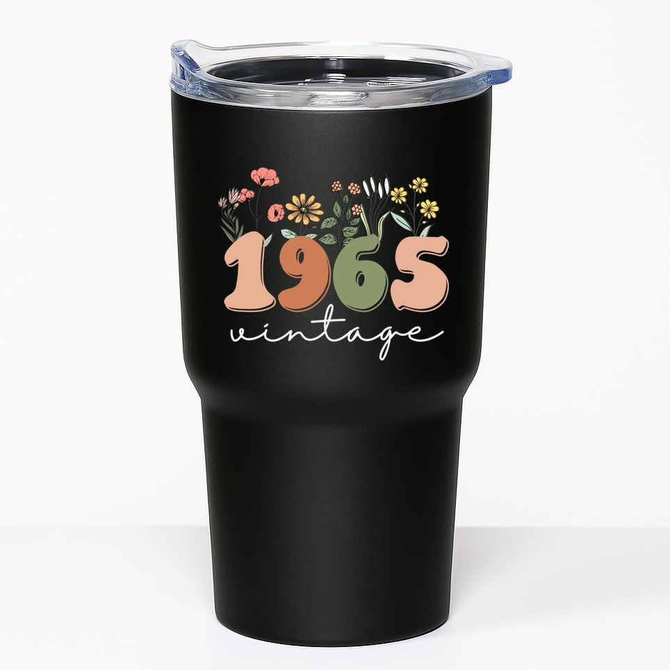 60 Years Old Vintage 1965 60th Birthday Wildflower Tumbler