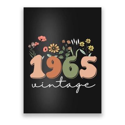 60 Years Old Vintage 1965 60th Birthday Wildflower Poster