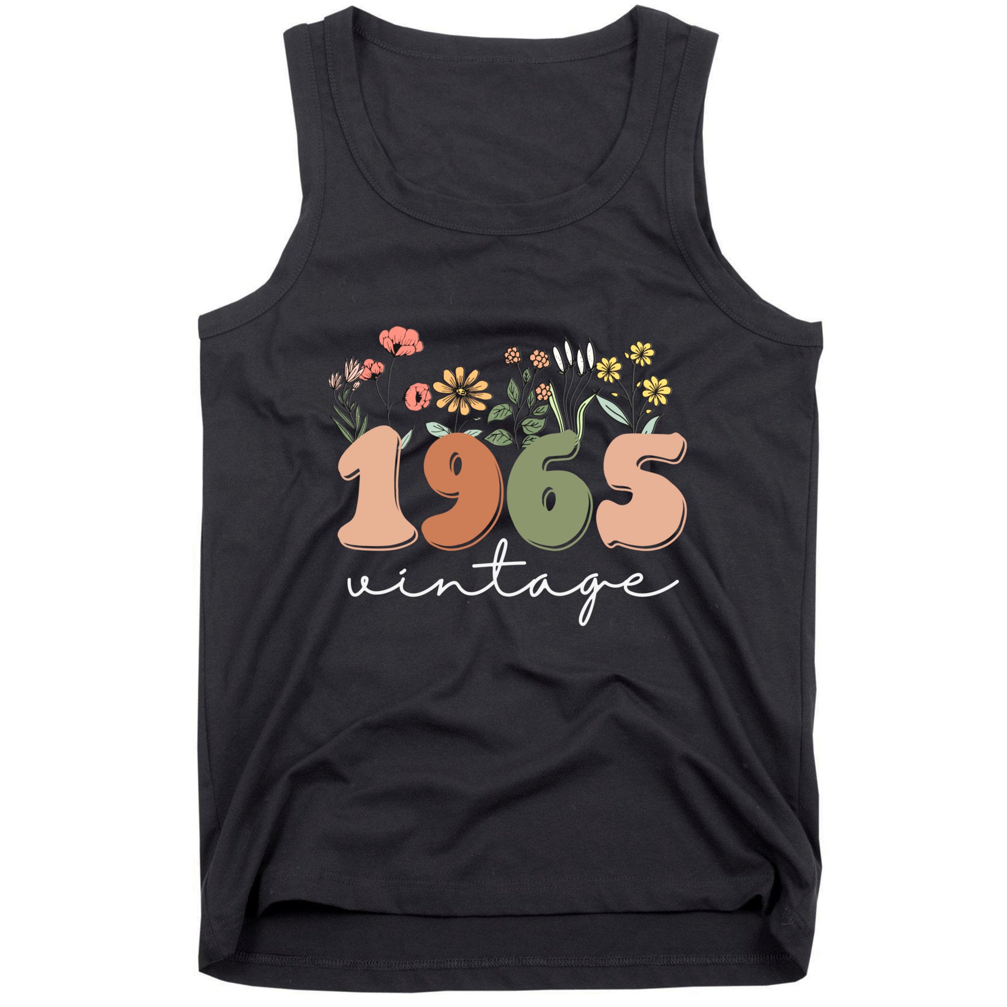60 Years Old Vintage 1965 60th Birthday Wildflower Tank Top