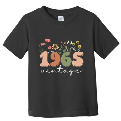 60 Years Old Vintage 1965 60th Birthday Wildflower Toddler T-Shirt