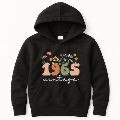 60 Years Old Vintage 1965 60th Birthday Wildflower Kids Hoodie