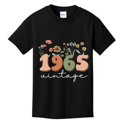 60 Years Old Vintage 1965 60th Birthday Wildflower Kids T-Shirt