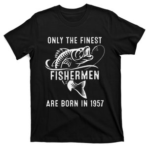 65 Year Old Fishing Fisherman 1957 65 Th Birthday T-Shirt