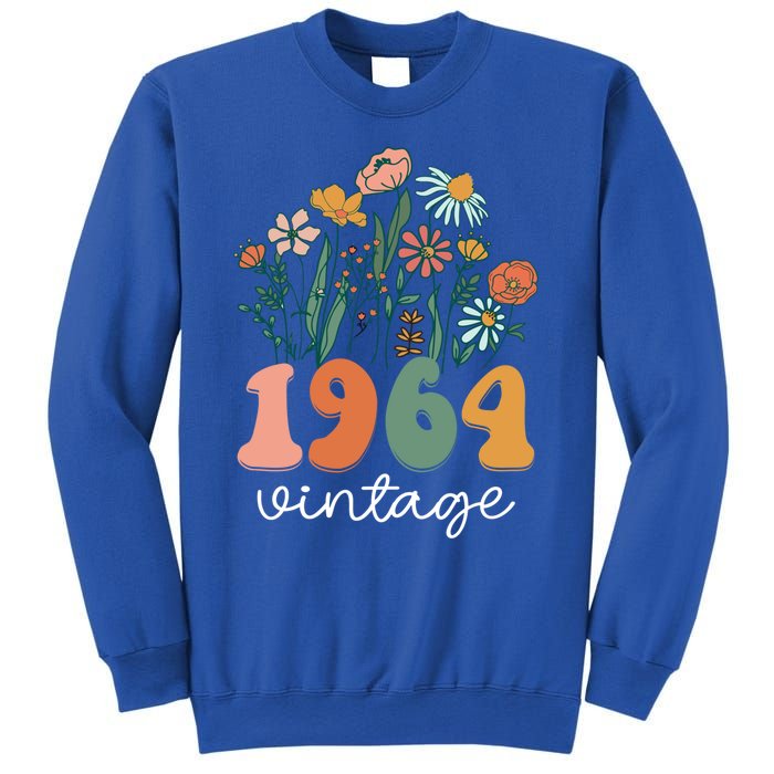 60 Years Old Vintage 1964 60th Birthday Wildflower Gift Sweatshirt