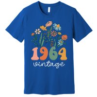 60 Years Old Vintage 1964 60th Birthday Wildflower Gift Premium T-Shirt