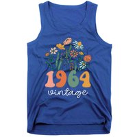 60 Years Old Vintage 1964 60th Birthday Wildflower Gift Tank Top