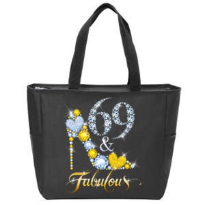 69 years old It's my Birthday 69th Birthday Diamond Crown Zip Tote Bag