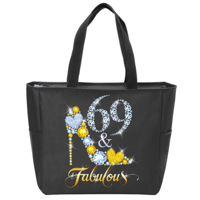 69 years old It's my Birthday 69th Birthday Diamond Crown Zip Tote Bag