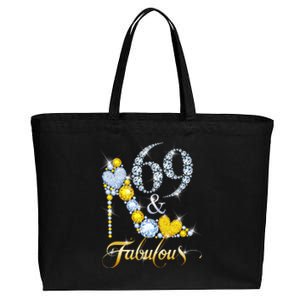 69 years old It's my Birthday 69th Birthday Diamond Crown Cotton Canvas Jumbo Tote