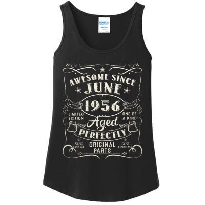 67 Year Old Awesome Since June 1956 67th Birthday Ladies Essential Tank