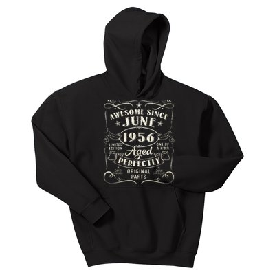 67 Year Old Awesome Since June 1956 67th Birthday Kids Hoodie