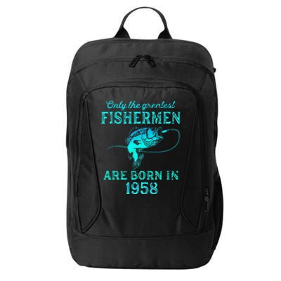 65 Years Old Fisherman Born In 1958 65th Birthday City Backpack