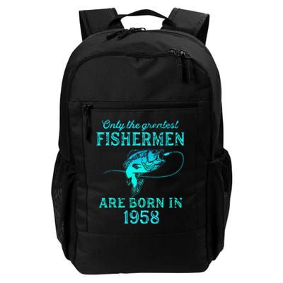 65 Years Old Fisherman Born In 1958 65th Birthday Daily Commute Backpack