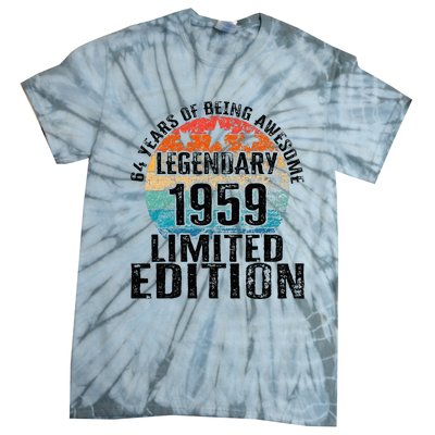 64 Years Of Being Awesome Vintage 1959 Limited Edition Tie-Dye T-Shirt