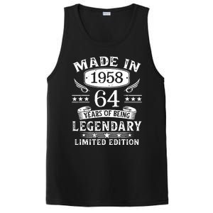 64 Years Old Made In 1958 Shirt 64th Birthday Gift PosiCharge Competitor Tank